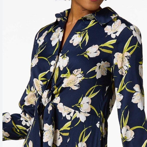 NWT Cato Navy Floral Midi Dress - Picture 8 of 9